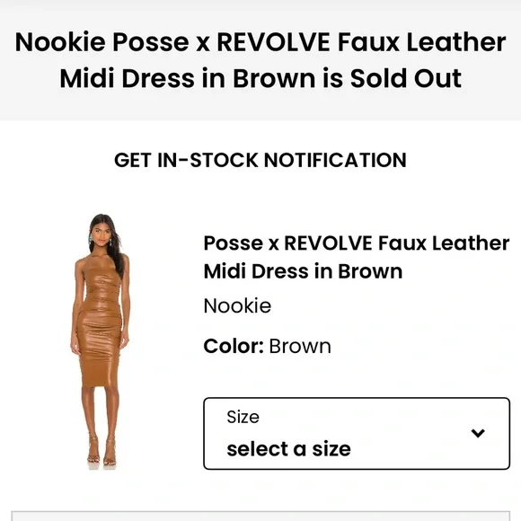 brown satin short dress NOOKIE - DARLING MAXI main image 0